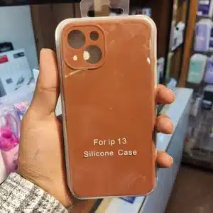 قاب سیلیکونی آیفون ۱۳ رنگ قهوه‌ای