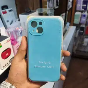 قاب سیلیکونی آیفون ۱۳ رنگ آبی روشن